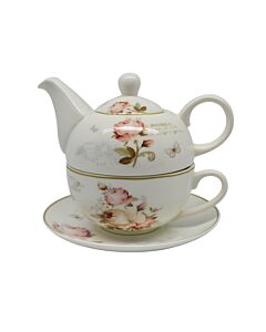ΣΕΤ ΤΣΑΓΙΕΡΟ BONE CHINA ΣΟΜΟΝ ΤΡΙΑΝΤΑΦΥΛΛΟ 16x14cm