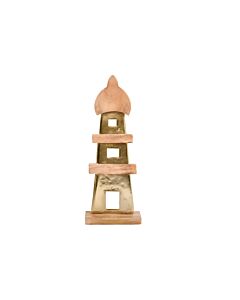 ΔΙΑΚΟΣΜΗΤΙΚΟ ΑΛΟΥΜΙΝΙΟΥ LIGHT HOUSE 2390 ΜΕ ΞΥΛΙΝΗ ΒΑΣH ΧΡΥΣΟ ΧΡΩΜΑ 18x7x45cm
