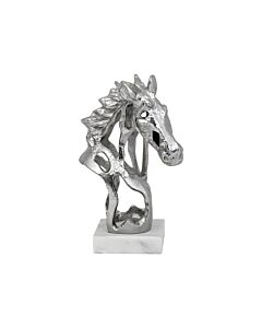 ΕΠΙΤΡΑΠΕΖΙΑ ΔΙΑΚΟΣΜΗΤΙΚΗ ΦΙΓΟΥΡΑ HORSE ΝΙΚΕΛ ΧΡΩΜΑ 18x14x26cm
