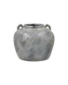 ΚΕΡΑΜΙΚΟ ΒΑΖΟ FL134037 ΑΣΗΜΙ-ΓΚΡΙ 20x17cm