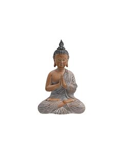 ΕΠΙΤΡΑΠΕΖΙΟ ΔΙΑΚΟΣΜΗΤΙΚΟ POLYRESIN BUDDHA ΚΑΦΕ ΧΡΩΜΑ 17x13x27cm