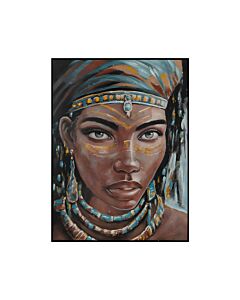 ΠΙΝΑΚΑΣ ΣΕ ΚΑΜΒΑ FL2681 WOMAN FACE ΚΑΦΕ 0XΕΚ 90x12cm
