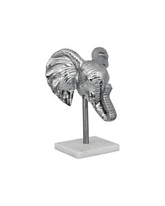 ΕΠΙΤΡΑΠΕΖΙΑ ΔΙΑΚΟΣΜΗΤΙΚΗ ΦΙΓΟΥΡΑ ELEPHANT HEAD ΝΙΚΕΛ ΧΡΩΜΑ 17x14x24cm