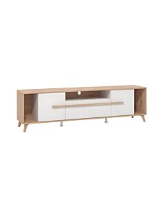 ΕΠΙΠΛΟ ΤΗΛΕΟΡΑΣΗΣ ORLEANS ARTISAN OAK-ΛΕΥΚΟ-ΛΕΥΚΟ HIGH GLOSS 189x40x52cm