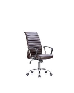 ΚΑΡΕΚΛΑ ΓΡΑΦΕΙΟΥ ΚΑΦΕ ΔΕΡΜΑΤΙΝΗ SP-6141-6 /123cm 57x60x113cm