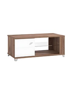 ΤΡΑΠΕΖΑΚΙ ΣΑΛΟΝΙΟΥ BURGUNDY ΛΕΥΚΟ-FLAGSTAFF OAK-ΛΕΥΚΟ HIGH GLOSS FOIL S P K 118x60x48,5cm