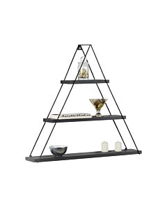 ΡΑΦΙ ΤΟΙΧΟΥ ELMIRA TRIANGLE ΜΑΥΡΟ 74x13x61cm