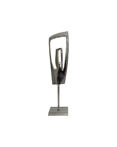 ΕΠΙΤΡΑΠΕΖΙΟ ΔΙΑΚΟΣΜΗΤΙΚΟ SCULPTURE ΑΣΗΜΙ ΝΙΚΕΛ 16x11x65cm