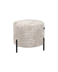 ΣΤΡΟΓΓΥΛΟ ΣΚΑΜΠΟ NEW LUX ΜΠΕΖ ΧΡΩΜΑ 46x46x43cm