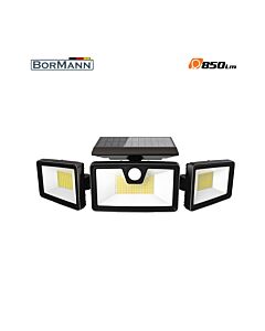 BORMANN BLF4020 ΗΛΙΑΚΟΣ ΠΡΟΒΟΛΕΑΣ LED ΑΣΦΑΛΕΙΑΣ 8.5W, ΑΝΙΧΝΕΥΤΗ ΚΙΝΗΣΗΣ, ΦΩΤΟ/ΚΟ ΠΑΝΕΛ, 6500K, 850LUM