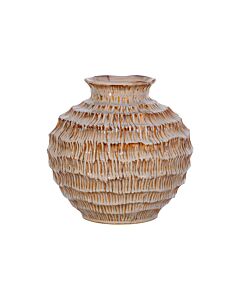 ΚΕΡΑΜΙΚΟ ΒΑΖΟ FL30015 ΓΚΡΙ-ΚΑΦΕ ΧΡΩΜΑ 21x20cm