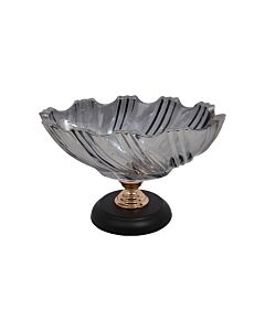 ΓΥΑΛΙΝΗ ΚΟΥΠ ΜΕ ΒΑΣΗ 803 ΜΑΥΡΟ ΧΡΩΜΑ 36x19x22cm
