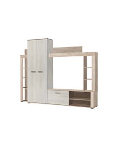 ΚΕΝΤΡΟ ΨΥΧΑΓΩΓΙΑΣ-ΣΥΝΘΕΣΗ TALIN GREY OAK/WHITE OAK 233x35x185cm