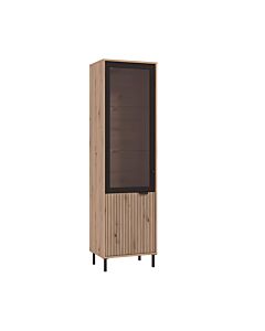 ΒΙΤΡΙΝΑ MAYENNE 1K VS1 ARTISAN OAK-ΜΑΥΡΟ MAT 55x40x195cm