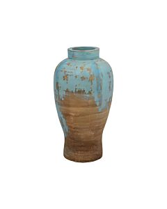 ΚΕΡΑΜΙΚΟ ΒΑΖΟ FL3022 ΧΡΩΜΑ ΒΕΡΑΜΑΝ - ΚΑΦΕ 28x50cm