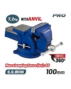 BORMANN PRO BBV3005 ΜΕΓΓΕΝΗ ΑΘΡΑΥΣΤΗ ΠΕΡΙΣΤΡΕΦΟΜΕΝΗ ΜΕ ΑΜΟΝΙ, 100mm, , S G IRON 7.2kg