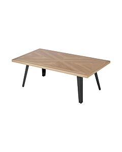 ΤΡΑΠΕΖΑΚΙ ΣΑΛΟΝΙΟΥ FL1564 SONOMA MDF ΜΕ ΜΑΥΡΑ ΠΟΔΙΑ 130x70x45cm