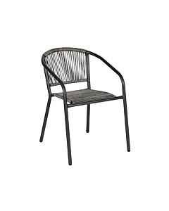 ΠΟΛΥΘΡΟΝΑ ΚΗΠΟΥ FYLLIANNA FL11465 ΑΠΟ ΣΥΝΘΕΤΙΚΟ RATTAN MΕ ΜΕΤΑΛΛΙΚΟ ΣΚΕΛΕΤΟ ΓΚΡΙ ΧΡΩΜΑ 54x63x74cm