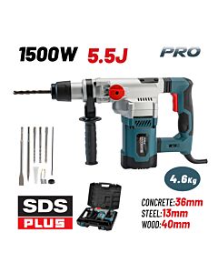 BORMANN PRO BPH4400 ΣΚΑΠΤΙΚΟ ΠΕΡΙΣΤΡΟΦΙΚΟ ΠΙΣΤΟΛΕΤΟ SDS-PLUS 1500W,5.5J