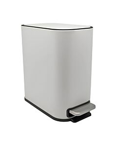 ΚΑΛΑΘΙ ΜΠΑΝΙΟΥ BELLO SOFT CLOSE SLIM ΜΕΤΑΛΛΙΚΟ ΑΣΠΡΟ ΜΑΤ 5lt