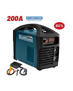 BORMANN BIW2010 ΗΛΕΚΤΡΟΚΟΛΛΗΣΗ INVERTER 200A, ΑΠΟΔΟΣΗ 200Α/60%, ΨΗΦ ΟΘΟΝΗΣ, ΜΕΓ ΗΛΕΚΤΡΟΔΙΟ 4mm