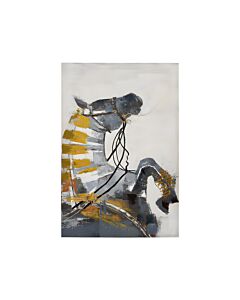 ΚΑΔΡΟ HORSE ΜΑΥΡΟ-ΜΠΕΖ-ΓΚΡΙ ΧΡΩΜΑ 120x3x80cm
