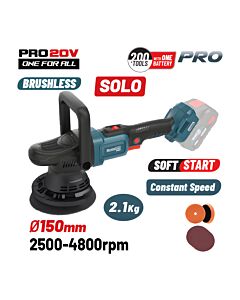 BORMANN PRO BBP5345 ΑΛΟΙΦΑΔΟΡΟΣ ΡΥΘΜΙΖΟΜΕΝΟΣ BRUSHLESS ΜΠΑΤΑΡΙΑΣ 20V, LI-ION, ,2500-4800rpm, SOLO 150mm