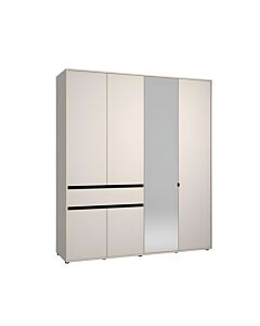 ΝΤΟΥΛΑΠΑ CORBETT 4K1F1O H211 CASHMERE/ΜΑΥΡΟ ΜΑΤ ΧΡΩΜΑ 183x55x211cm