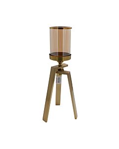 ΜΕΤΑΛΛΙΚΟ ΚΗΡΟΠΗΓΙΟ FL8239 ΜΠΡΟΝΖΕ ΧΡΩΜΑ 17x17x47cm