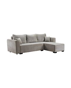 ΓΩΝΙΑΚΟΣ ΚΑΝΑΠΕΣ ΚΡΕΒΑΤΙ MIGROS ΜΠΕΖ ΧΡΩΜΑ 268x167x80cm