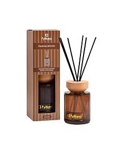 ΑΡΩΜΑΤΙΚΟ ΧΩΡΟΥ SANDALWOOD ΓΥΑΛΙΝΟ ΜΠΟΥΚΑΛΑΚΙ ΜΕ STICKS FL25240 ΣΕ ΣΥΣΚΕΥΑΣΙΑ ΔΩΡΟΥ ΚΑΦΕ ΧΡΩΜΑ 200ml