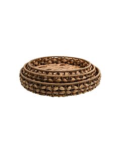 ΣΕΤ 3 ΨΑΘΙΝΟΙ ΔΙΣΚΟΙ BOHO FL24361 ΦΥΣΙΚΟ ΧΡΩΜΑ & 34x5.5cm & 30x5.5cm 39x39x6cm