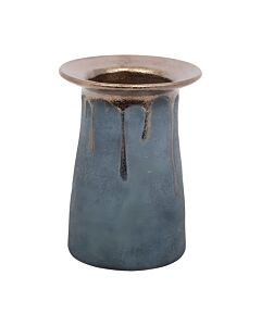 ΚΕΡΑΜΙΚΟ ΒΑΖΟ FL3590 ΜΠΛΕ-ΜΠΡΟΝΖΕ ΧΡΩΜΑ 15x21cm