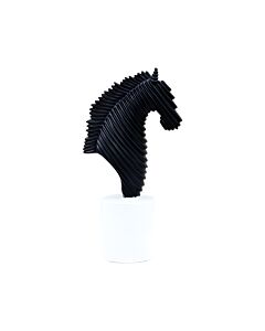 ΕΠΙΤΡΑΠΕΖΙΑ ΔΙΑΚΟΣΜΗΤΙΚΗ ΦΙΓΟΥΡΑ HORSE FL7245 ΜΑΥΡΟ ΧΡΩΜΑ 14x7x25cm