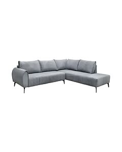 ΚΑΝΑΠΕΣ VELTON ΔΕΞΙΑ ΓΩΝΙΑ ΓΚΡΙ ΧΡΩΜΑ 275x225x85cm