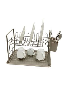ΠΙΑΤΟΘΗΚΗ ΔΙΩΡΟΦΗ ΜΕΤΑΛΛΙΚΗ ΣΕ TAUPE ΧΡΩΜΑ 48x32x29cm