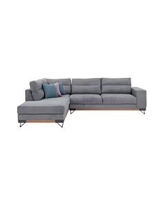 ΚΑΝΑΠΕΣ NEW MONACO ΑΡΙΣΤΕΡΗ ΓΩΝΙΑ ΓΚΡΙ 300x230x95cm