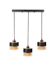 ΤΡΙΦΩΤΟ ΚΡΕΜΑΣΤΟ ΦΩΤΙΣΤΙΚΟ ΟΡΟΦΗΣ ΜΠΡΟΝΖΕ ΧΡΩΜΑ Ε27 50x15x75cm