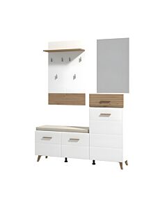 ΕΠΙΠΛΟ ΧΩΛ ΜΕ ΚΑΘΡΕΦΤΗ SEIN ARTISAN-WHITE HIGH GLOSS FOIL FXTR 141x35,5x189,5cm