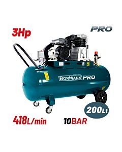 BORMANN PRO BAT5090 ΑΕΡΟΣΥΜΠΙΕΣΤΗΣ ΙΜΑΝΤΑ 3HP,200L,418L/MIN