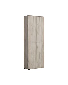 ΕΠΙΠΛΟ ΧΩΛ LORCA GREY OAK / ΜΑΥΡΟ FXTR 67x40x195cm