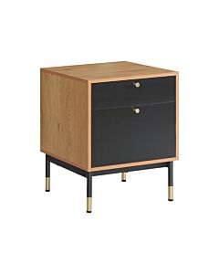 ΚΟΜΟΔΙΝΟ ΜΕ 2 ΣΥΡΤΑΡΙΑ LIVING ΚΑΦΕ-ΜΑΥΡΟ ΧΡΩΜΑ 48x40x60cm