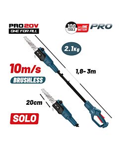 BORMANN PRO BBP4220 ΤΗΛΕΣΚΟΠΙΚΟ ΚΟΝΤΑΡΟΠΡΙΟΝΟ ΜΠΑΤΑΡΙΑΣ 20V, ΛΑΜΑ , ΑΥΤΟΜΑΤΗ ΛΙΠΑΝΣΗ, ΒΑΛΙΤΣΑ, SOLO 20cm