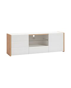 ΕΠΙΠΛΟ ΤΗΛΕΟΡΑΣΗΣ ALICIA ARTISAN OAK-ΛΕΥΚΟ-ΛΕΥΚΗ ΛΑΚΑ 158x40x55cm