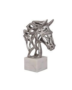 ΕΠΙΤΡΑΠΕΖΙΑ ΔΙΑΚΟΣΜΗΤΙΚΗ ΦΙΓΟΥΡΑ HORSE ΝΙΚΕΛ ΧΡΩΜΑ 24x10x30cm