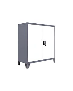 ΜΕΤΑΛΛΙΚΗ ΝΤΟΥΛΑΠΑ DURANGO ΓΚΡΙ ΛΕΥΚΟ ΧΡΩΜΑ 90x40x100cm