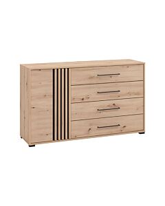 ΚΟΜΟΤΑ ASCALON 135 2K4F ARTISAN OAK-ΜΑΥΡΟ ΧΡΩΜΑ 138x40x82cm