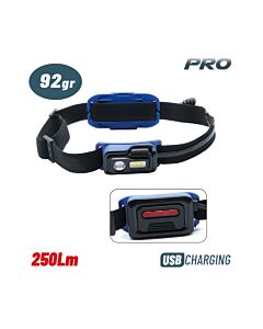 BORMANN PRO BPR6033 ΦΑΚΟΣ ΚΕΦΑΛΗΣ ΕΠΑΝΑΦΟΡΤΙΖΟΜΕΝΟΣ ΔΙΠΛΗΣ ΛΕΙΤΟΥΡΓΙΑΣ, 250lm, ΑΔΙΑΒΡΟΧΟΣ