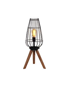 ΕΠΙΤΡΑΠΕΖΙΑ ΛΑΜΠΑ CRESSET ΜΑΥΡΟ ΧΡΩΜΑ E27 30x30x65cm