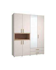 ΝΤΟΥΛΑΠΑ DONALD 4K2F1O H227 CASHEMERE/ARTISAN OAK ΧΡΩΜΑ 179x57x227cm
